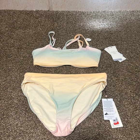 CALIA by Carrie Underwood Other - CALIA ORANGE OMBRE BIKINI SET: TIE BACK TOP & WIDE BAND BOTTOM: NWT: SIZE M